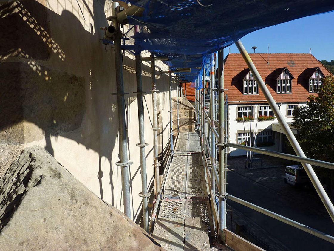 Dach- und Putzarbeiten 20. Oktober 2016 (Foto: Karl-Franz Thiede)